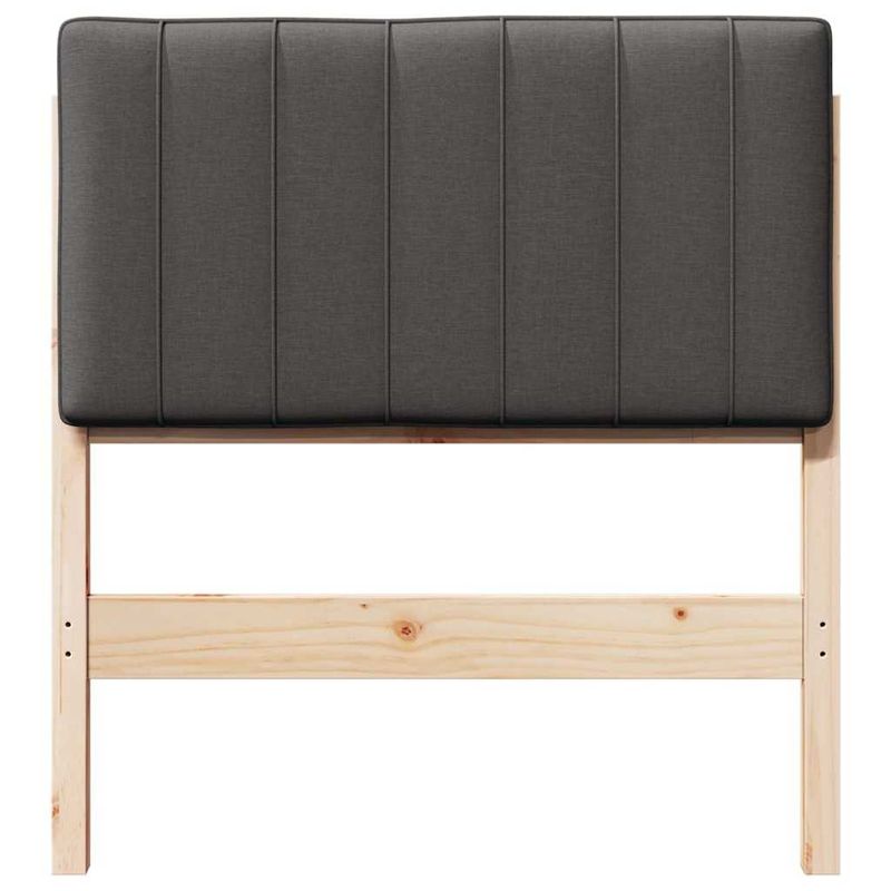 Casa si Gradina - Mobilier - Paturi si accesorii - Accesorii paturi - Tablie de pat tapitata Maro si gri inchis 80 cm Lemn de pin masiv - Infinity.ro