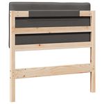 Casa si Gradina - Mobilier - Paturi si accesorii - Accesorii paturi - Tablie de pat tapitata Maro si gri inchis 80 cm Lemn de pin masiv - Infinity.ro