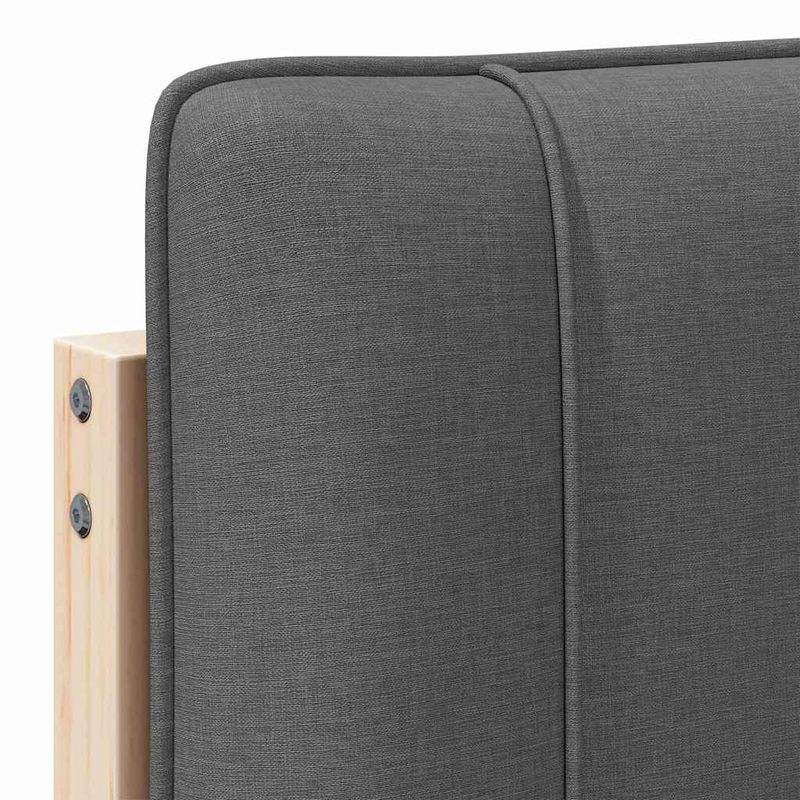 Casa si Gradina - Mobilier - Paturi si accesorii - Accesorii paturi - Tablie de pat tapitata Maro si gri inchis 80 cm Lemn de pin masiv - Infinity.ro