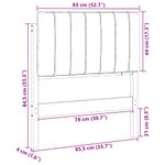 Casa si Gradina - Mobilier - Paturi si accesorii - Accesorii paturi - Tablie de pat tapitata Maro si gri inchis 80 cm Lemn de pin masiv - Infinity.ro