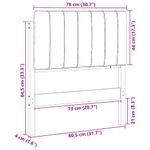 Casa si Gradina - Mobilier - Paturi si accesorii - Accesorii paturi - Tablie de pat tapitata Maro si gri deschis 75 cm Lemn de pin masiv - Infinity.ro