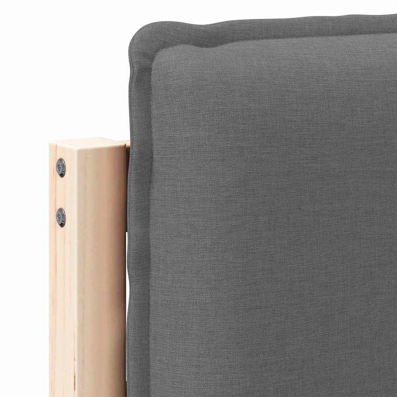 Casa si Gradina - Mobilier - Paturi si accesorii - Accesorii paturi - Tablie de pat tapitata Gri natural si deschis 135 cm Lemn de pin masiv - Infinity.ro