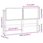 Casa si Gradina - Mobilier - Paturi si accesorii - Accesorii paturi - Tablie de pat tapitata Gri natural si deschis 135 cm Lemn de pin masiv - Infinity.ro