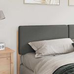 Casa si Gradina - Mobilier - Paturi si accesorii - Accesorii paturi - Tablie de pat tapitata Maro si gri deschis 180 cm Lemn de pin masiv - Infinity.ro