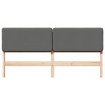 Casa si Gradina - Mobilier - Paturi si accesorii - Accesorii paturi - Tablie de pat tapitata Maro si gri deschis 180 cm Lemn de pin masiv - Infinity.ro