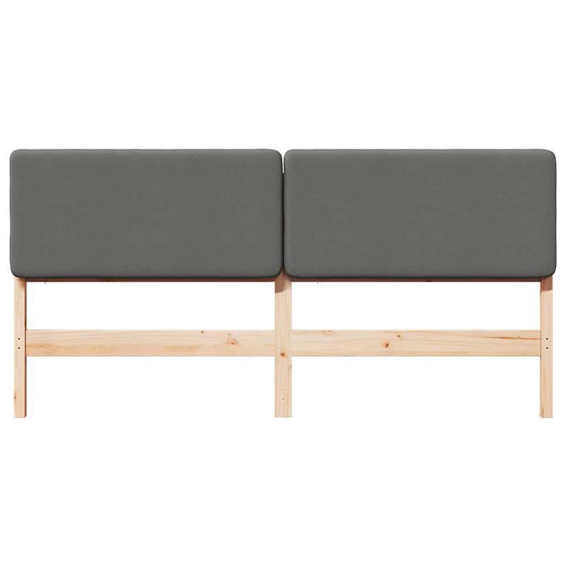 Casa si Gradina - Mobilier - Paturi si accesorii - Accesorii paturi - Tablie de pat tapitata Maro si gri deschis 180 cm Lemn de pin masiv - Infinity.ro