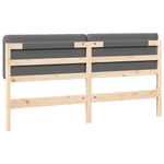 Casa si Gradina - Mobilier - Paturi si accesorii - Accesorii paturi - Tablie de pat tapitata Maro si gri deschis 180 cm Lemn de pin masiv - Infinity.ro
