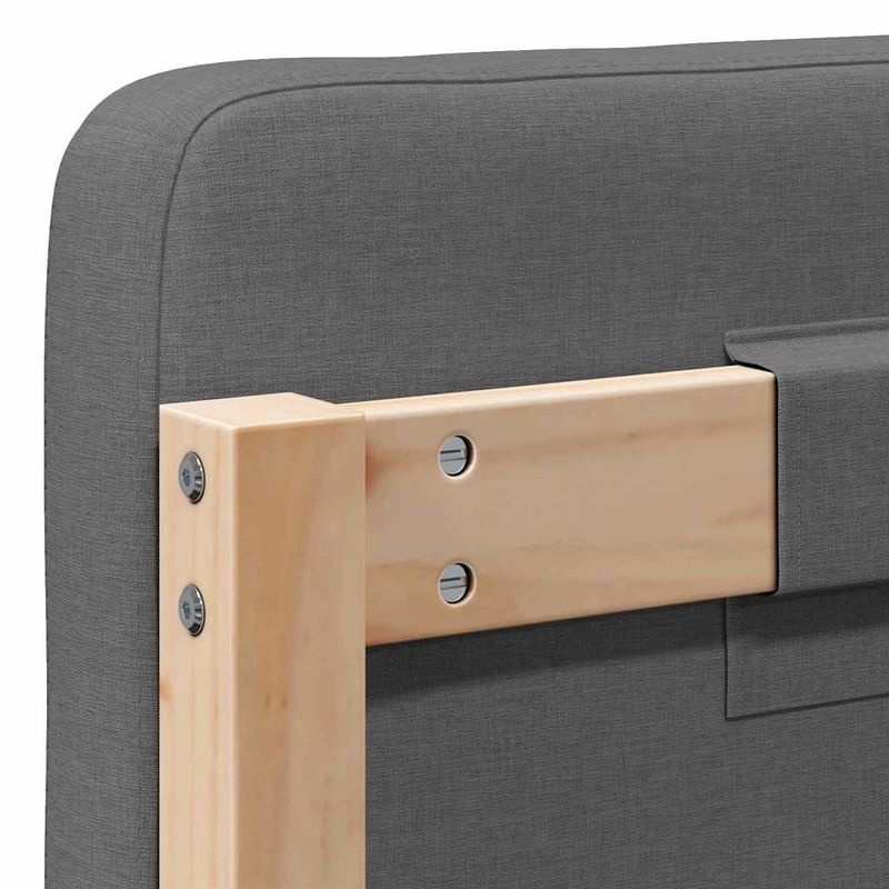 Casa si Gradina - Mobilier - Paturi si accesorii - Accesorii paturi - Tablie de pat tapitata Maro si gri deschis 180 cm Lemn de pin masiv - Infinity.ro