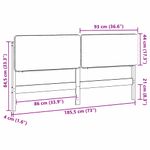Casa si Gradina - Mobilier - Paturi si accesorii - Accesorii paturi - Tablie de pat tapitata Maro si gri deschis 180 cm Lemn de pin masiv - Infinity.ro