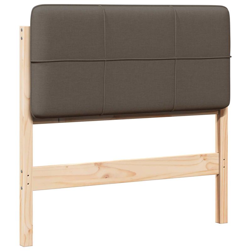 Casa si Gradina - Mobilier - Paturi si accesorii - Accesorii paturi - Tablie de pat tapitata Maro si taupe 80 cm Lemn de pin masiv - Infinity.ro