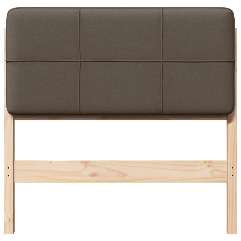 Casa si Gradina - Mobilier - Paturi si accesorii - Accesorii paturi - Tablie de pat tapitata Maro si taupe 80 cm Lemn de pin masiv - Infinity.ro