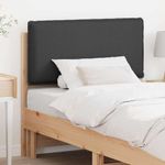 Casa si Gradina - Mobilier - Paturi si accesorii - Accesorii paturi - Tablie de pat tapitata Gri Natural si Inchis 90 cm Lemn de pin masiv - Infinity.ro