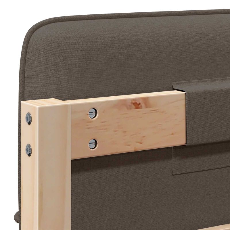 Casa si Gradina - Mobilier - Paturi si accesorii - Accesorii paturi - Tablie de pat tapitata Maro si taupe 80 cm Lemn de pin masiv - Infinity.ro