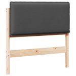 Casa si Gradina - Mobilier - Paturi si accesorii - Accesorii paturi - Tablie de pat tapitata Gri Natural si Inchis 90 cm Lemn de pin masiv - Infinity.ro