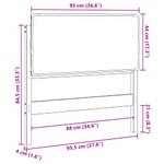 Casa si Gradina - Mobilier - Paturi si accesorii - Accesorii paturi - Tablie de pat tapitata Gri Natural si Inchis 90 cm Lemn de pin masiv - Infinity.ro