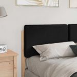 Casa si Gradina - Mobilier - Paturi si accesorii - Accesorii paturi - Tablie de pat tapitata Maro si negru 140 cm Lemn de pin masiv - Infinity.ro