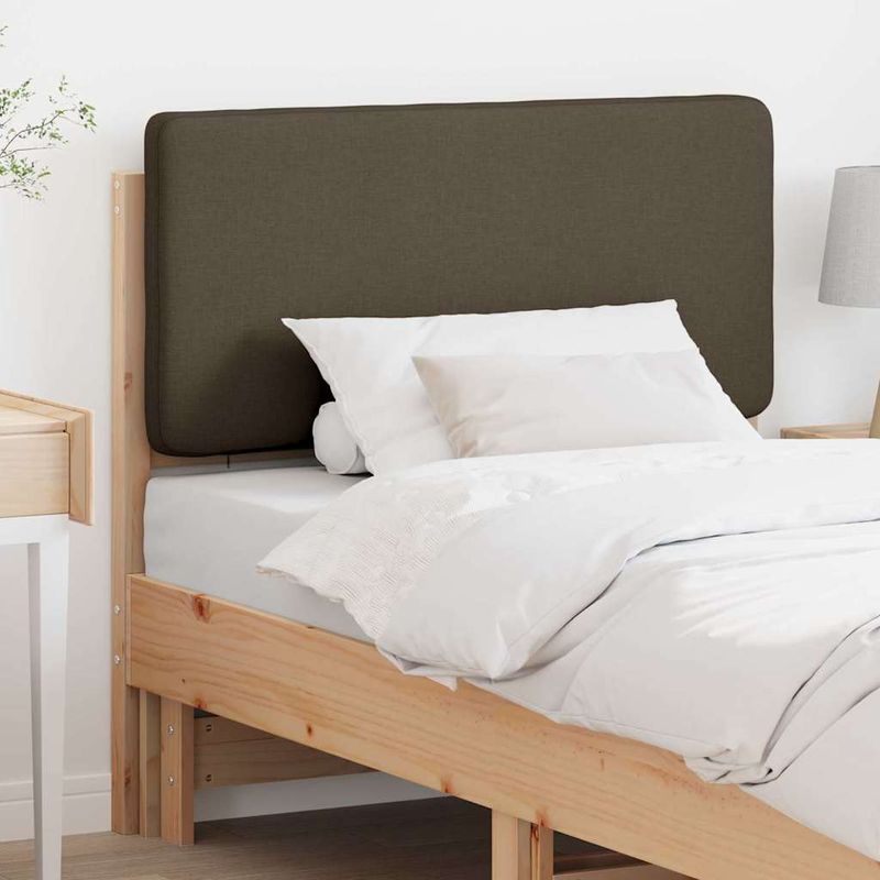 Casa si Gradina - Mobilier - Paturi si accesorii - Accesorii paturi - Tablie de pat tapitata Maro si taupe 75 cm Lemn de pin masiv - Infinity.ro