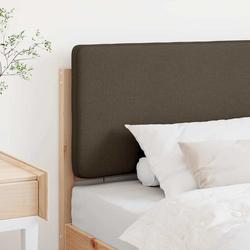 Casa si Gradina - Mobilier - Paturi si accesorii - Accesorii paturi - Tablie de pat tapitata Maro si taupe 75 cm Lemn de pin masiv - Infinity.ro