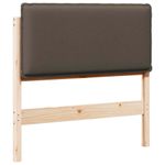 Casa si Gradina - Mobilier - Paturi si accesorii - Accesorii paturi - Tablie de pat tapitata Gri natural si deschis 80 cm Lemn de pin masiv - Infinity.ro