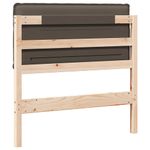 Casa si Gradina - Mobilier - Paturi si accesorii - Accesorii paturi - Tablie de pat tapitata Gri natural si deschis 80 cm Lemn de pin masiv - Infinity.ro