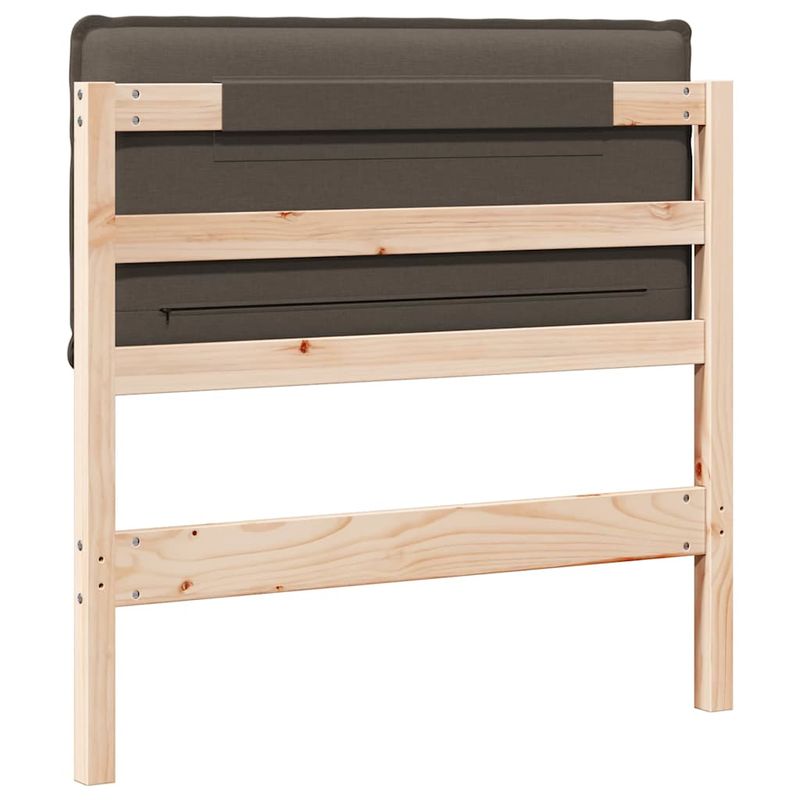 Casa si Gradina - Mobilier - Paturi si accesorii - Accesorii paturi - Tablie de pat tapitata Gri natural si deschis 80 cm Lemn de pin masiv - Infinity.ro