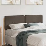 Casa si Gradina - Mobilier - Paturi si accesorii - Accesorii paturi - Tablie de pat tapitata Maro si taupe 140 cm Lemn de pin masiv - Infinity.ro
