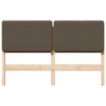 Casa si Gradina - Mobilier - Paturi si accesorii - Accesorii paturi - Tablie de pat tapitata Maro si taupe 140 cm Lemn de pin masiv - Infinity.ro