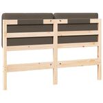 Casa si Gradina - Mobilier - Paturi si accesorii - Accesorii paturi - Tablie de pat tapitata Maro si taupe 140 cm Lemn de pin masiv - Infinity.ro