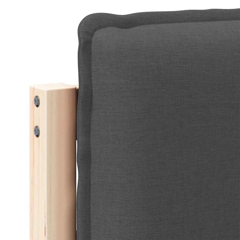 Casa si Gradina - Mobilier - Paturi si accesorii - Accesorii paturi - Tablie de pat tapitata Gri Natural si Inchis 140 cm Lemn de pin masiv - Infinity.ro