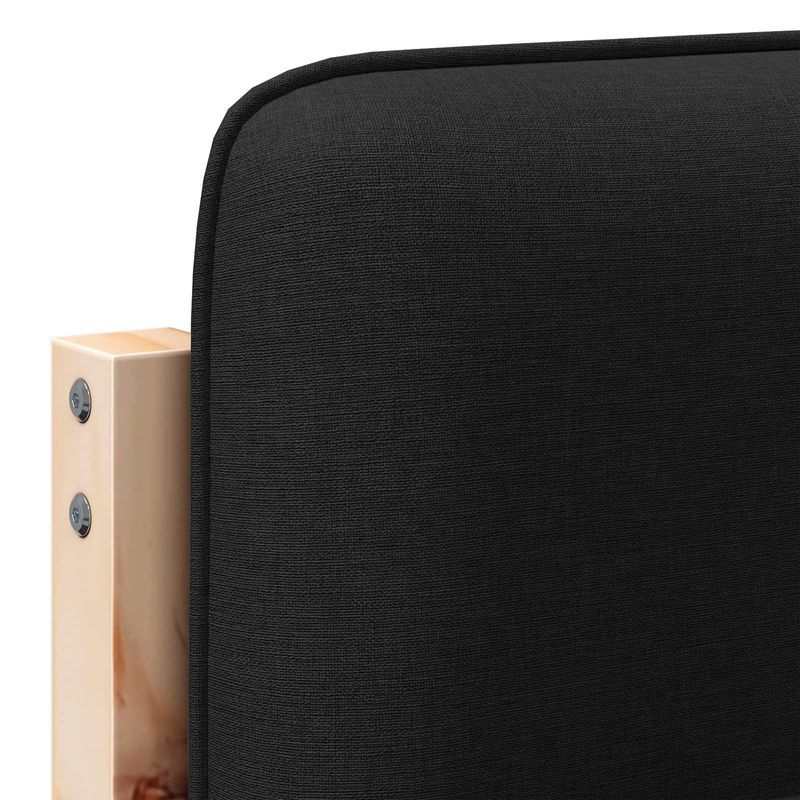 Casa si Gradina - Mobilier - Paturi si accesorii - Accesorii paturi - Tablie de pat tapitata Maro si negru 160 cm Lemn de pin masiv - Infinity.ro