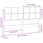 Casa si Gradina - Mobilier - Paturi si accesorii - Accesorii paturi - Tablie de pat tapitata Maro si negru 160 cm Lemn de pin masiv - Infinity.ro