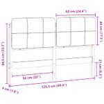 Casa si Gradina - Mobilier - Paturi si accesorii - Accesorii paturi - Tablie de pat tapitata Alb si gri deschis 120 cm Lemn de pin masiv - Infinity.ro