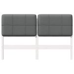 Casa si Gradina - Mobilier - Paturi si accesorii - Accesorii paturi - Tablie de pat tapitata Alb si gri deschis 135 cm Lemn de pin masiv - Infinity.ro