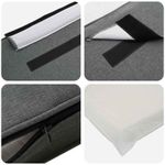 Casa si Gradina - Mobilier - Paturi si accesorii - Accesorii paturi - Tablie de pat tapitata Alb si gri deschis 135 cm Lemn de pin masiv - Infinity.ro