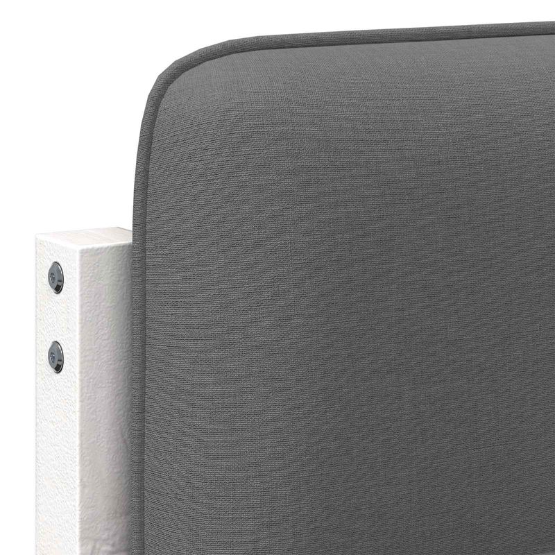 Casa si Gradina - Mobilier - Paturi si accesorii - Accesorii paturi - Tablie de pat tapitata Alb si gri deschis 135 cm Lemn de pin masiv - Infinity.ro