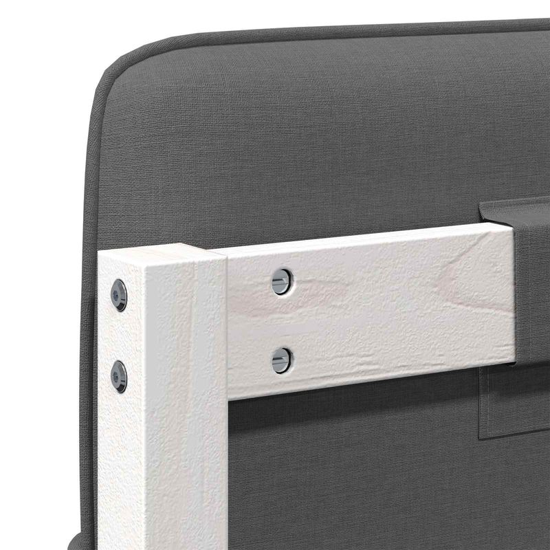 Casa si Gradina - Mobilier - Paturi si accesorii - Accesorii paturi - Tablie de pat tapitata Alb si gri deschis 135 cm Lemn de pin masiv - Infinity.ro