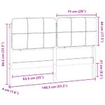 Casa si Gradina - Mobilier - Paturi si accesorii - Accesorii paturi - Tablie de pat tapitata Alb si gri deschis 135 cm Lemn de pin masiv - Infinity.ro