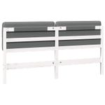 Casa si Gradina - Mobilier - Paturi si accesorii - Accesorii paturi - Tablie de pat tapitata Alb si gri deschis 180 cm Lemn de pin masiv - Infinity.ro