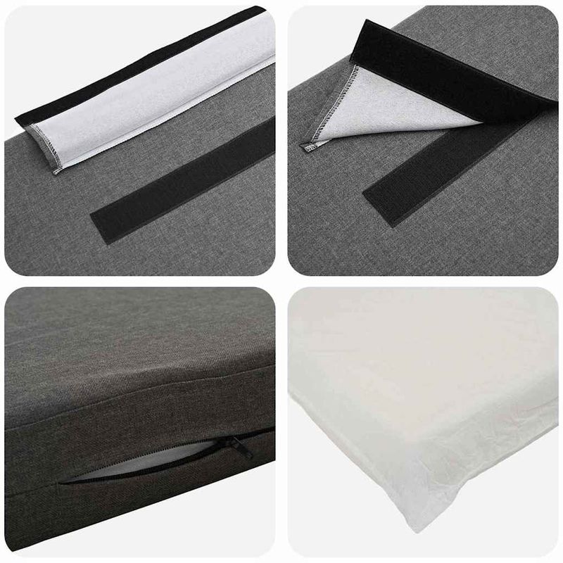 Casa si Gradina - Mobilier - Paturi si accesorii - Accesorii paturi - Tablie de pat tapitata Alb si gri deschis 140 cm Lemn de pin masiv - Infinity.ro