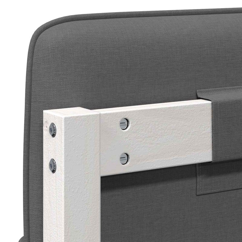 Casa si Gradina - Mobilier - Paturi si accesorii - Accesorii paturi - Tablie de pat tapitata Alb si gri deschis 180 cm Lemn de pin masiv - Infinity.ro