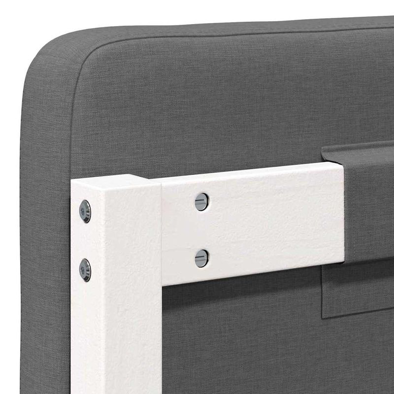 Casa si Gradina - Mobilier - Paturi si accesorii - Accesorii paturi - Tablie de pat tapitata Alb si gri deschis 140 cm Lemn de pin masiv - Infinity.ro