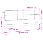 Casa si Gradina - Mobilier - Paturi si accesorii - Accesorii paturi - Tablie de pat tapitata Alb si gri deschis 180 cm Lemn de pin masiv - Infinity.ro