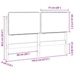 Casa si Gradina - Mobilier - Paturi si accesorii - Accesorii paturi - Tablie de pat tapitata Alb si gri deschis 140 cm Lemn de pin masiv - Infinity.ro