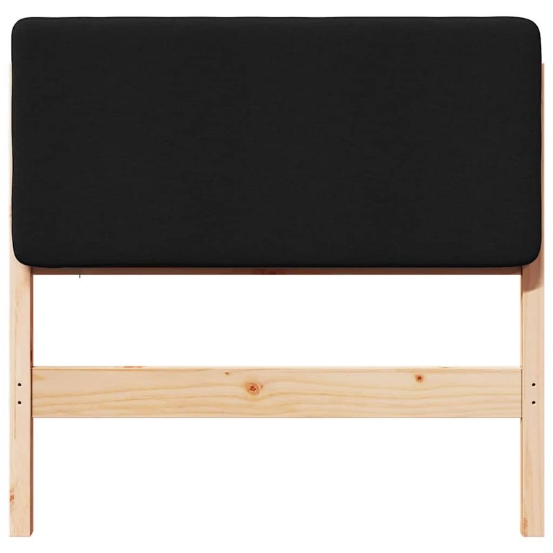 Casa si Gradina - Mobilier - Paturi si accesorii - Accesorii paturi - Tablie de pat tapitata Maro si negru 100 cm Lemn de pin masiv - Infinity.ro