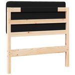 Casa si Gradina - Mobilier - Paturi si accesorii - Accesorii paturi - Tablie de pat tapitata Maro si negru 100 cm Lemn de pin masiv - Infinity.ro