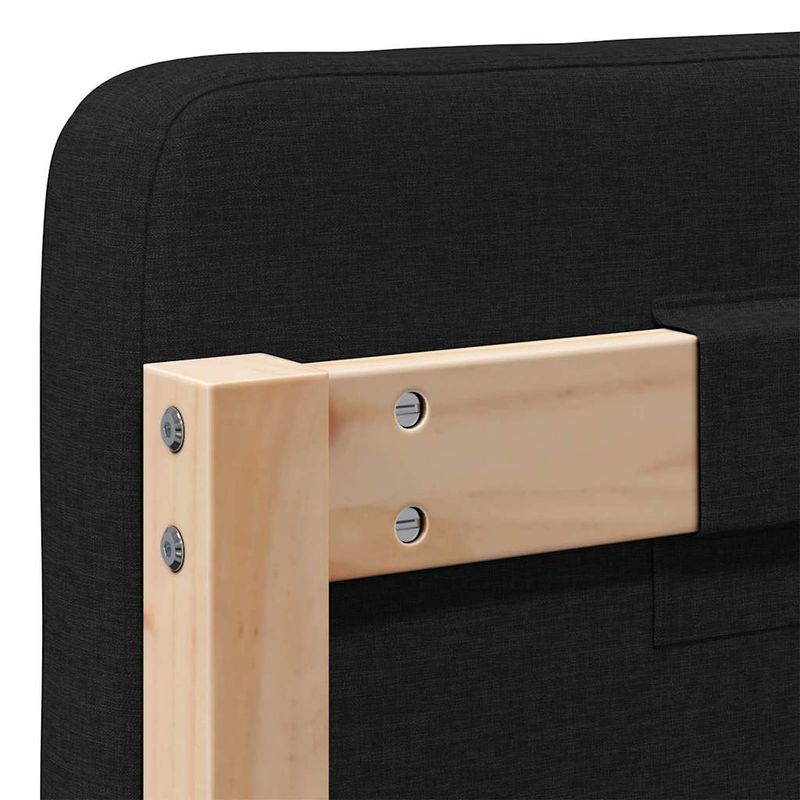 Casa si Gradina - Mobilier - Paturi si accesorii - Accesorii paturi - Tablie de pat tapitata Maro si negru 100 cm Lemn de pin masiv - Infinity.ro