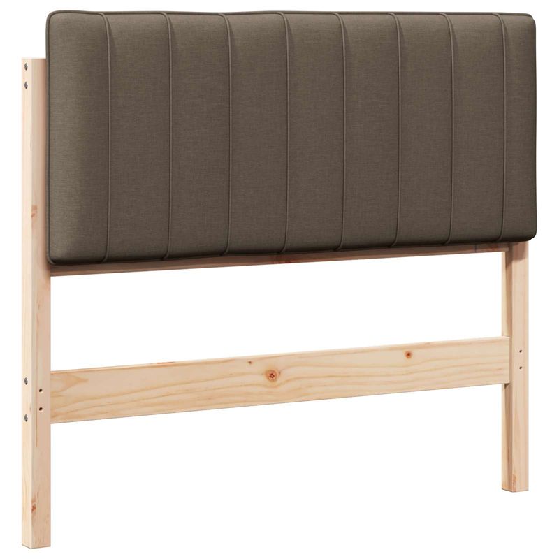 Casa si Gradina - Mobilier - Paturi si accesorii - Accesorii paturi - Tablie de pat tapitata Maro si taupe 100 cm Lemn de pin masiv - Infinity.ro