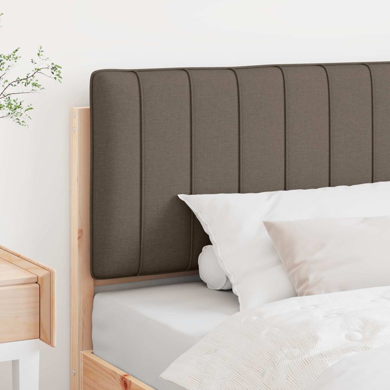 Casa si Gradina - Mobilier - Paturi si accesorii - Accesorii paturi - Tablie de pat tapitata Maro si taupe 100 cm Lemn de pin masiv - Infinity.ro
