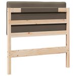 Casa si Gradina - Mobilier - Paturi si accesorii - Accesorii paturi - Tablie de pat tapitata Maro si taupe 100 cm Lemn de pin masiv - Infinity.ro