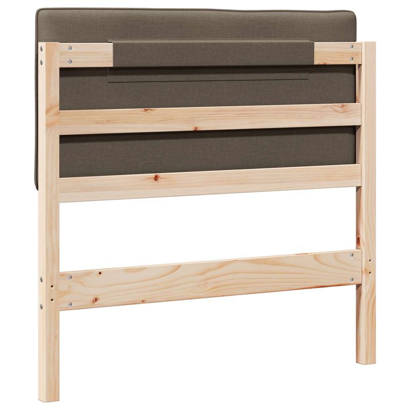 Casa si Gradina - Mobilier - Paturi si accesorii - Accesorii paturi - Tablie de pat tapitata Maro si taupe 100 cm Lemn de pin masiv - Infinity.ro